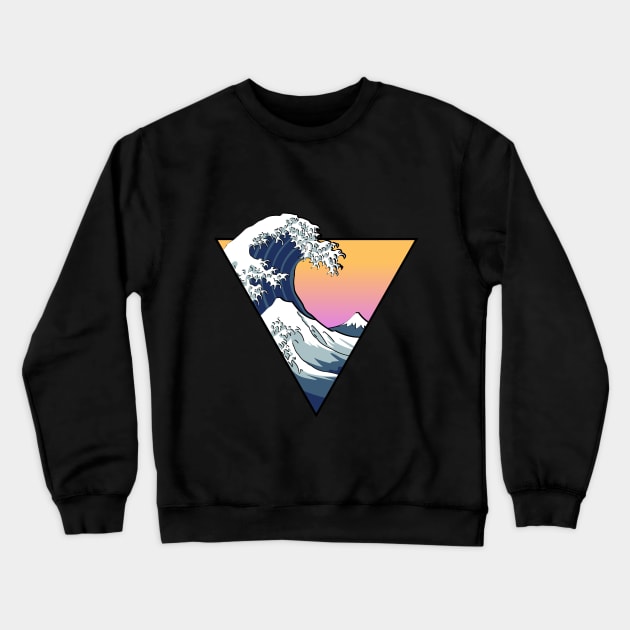 Great Wave Aesthetic Crewneck Sweatshirt by Zayter